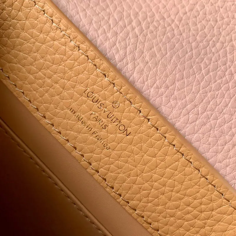 LV M20784 Louis Vuitton Capucines Mini Handbag Wood Brown