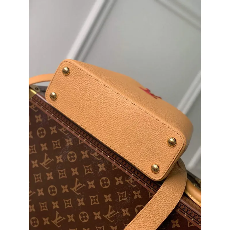 LV M20784 Louis Vuitton Capucines BB Handbag Wood Brown