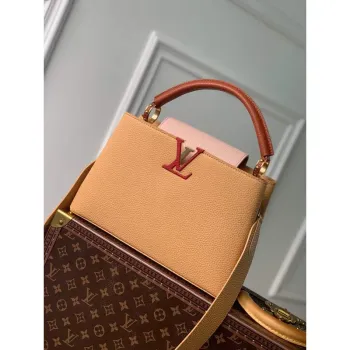 LV M20784 Louis Vuitton Capucines MM Handbag Wood Brown