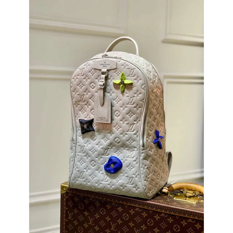 LV M20877 Louis Vuitton Ellipse Backpack Other Leathers Light gray