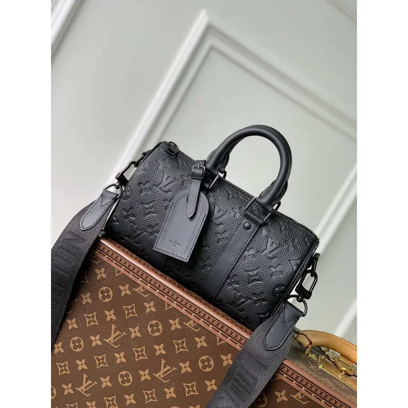 Louis Vuitton LV M20900 Keepall Bandouliere 25 Taurillon Monogram Black