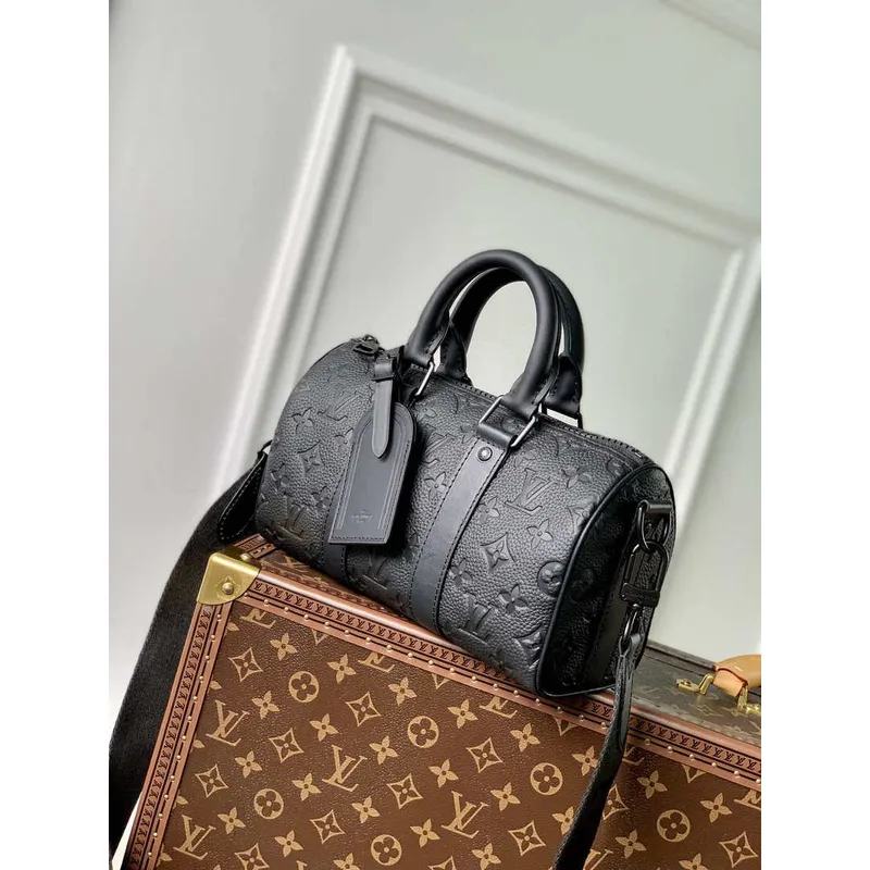 Louis Vuitton LV M20900 Keepall Bandouliere 25 Taurillon Monogram Black