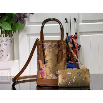 LV M81724 Louis Vuitton Nano Bucket Bag Gold
