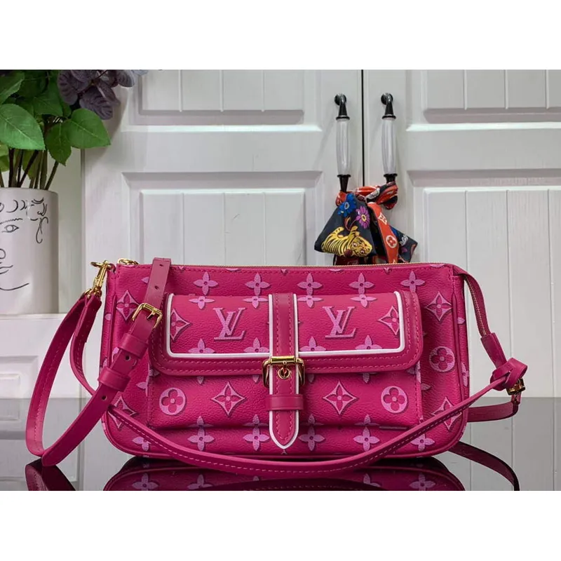 LV M46161 Louis Vuitton Maxi Multi Pochette Accessoires Fuchsia Pink