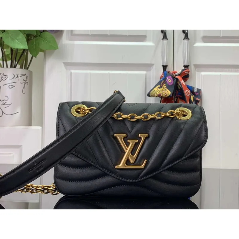 LV M20687 Louis Vuitton New Wave Multi Pochette Leather M20838 Black