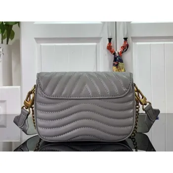 LV M56467 Louis Vuitton New Wave Multi Pochette Leather M56466 Gray