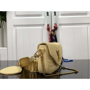 LV M56466 Louis Vuitton New Wave Multi Pochette Leather M56467 Light Yellow