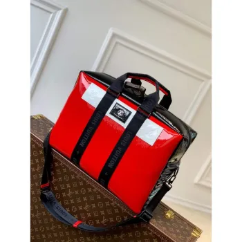 LV M58755 Louis Vuitton Neo Porte Documents Voyage Black red