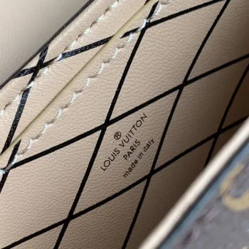 LV M63913 Louis Vuitton Vertical Trunk Pochette Bag Brown