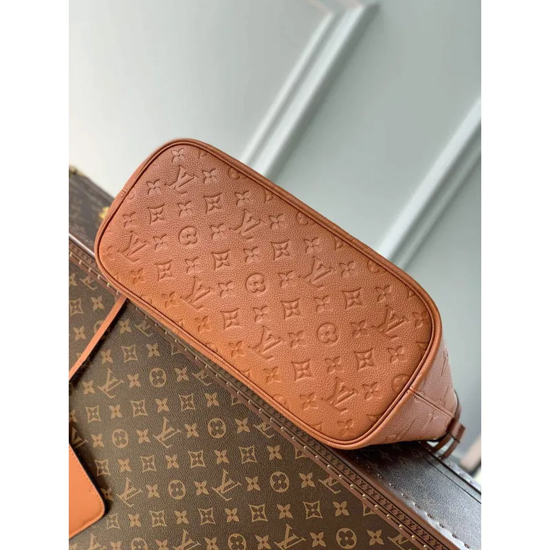 LV M45685 Louis Vuitton Neverfull MM Tote Bag Brown