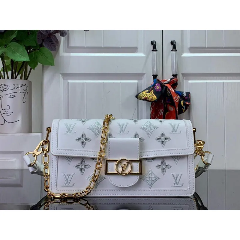 LV M20739 Louis Vuitton Dauphine East West Handbag White