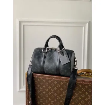 LV M46271 Louis Vuitton Keepall Bandouliere 25 Bag Black