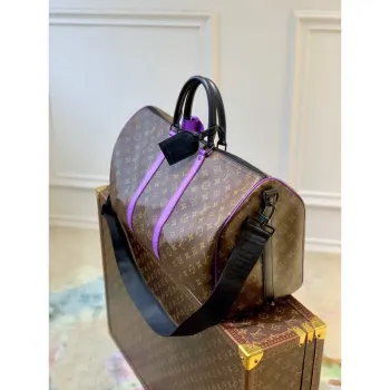 LV M46259 Louis Vuitton Keepall Bandouliere 50 Bag Purple