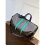 LV M46259 Louis Vuitton Keepall Bandouliere 50 Bag Minty Green