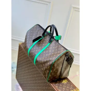 LV M46259 Louis Vuitton Keepall Bandouliere 50 Bag Minty Green