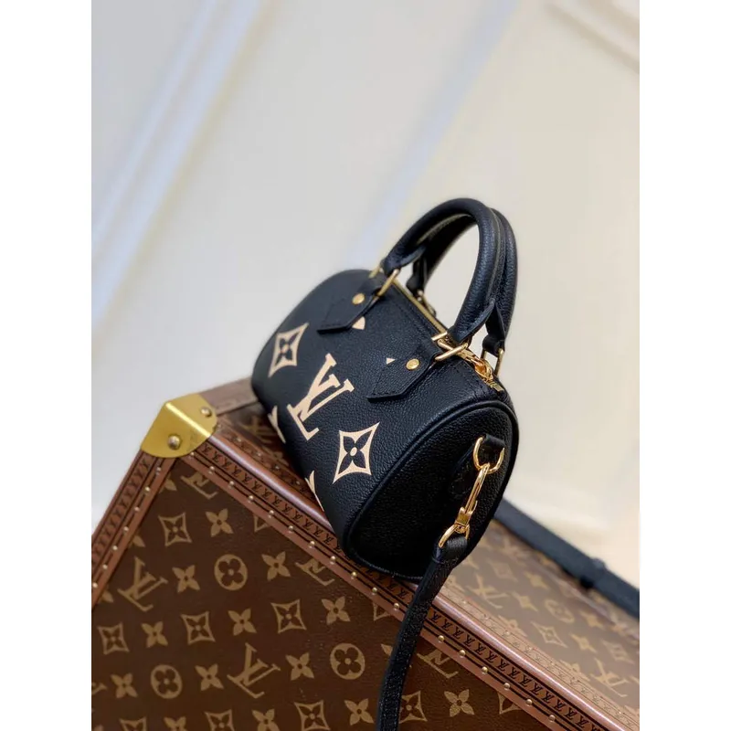 LV M81457 Louis Vuitton Nano Speedy Bag Black