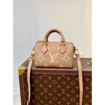 LV M81457 Louis Vuitton Nano Speedy Bag Arizona Beige