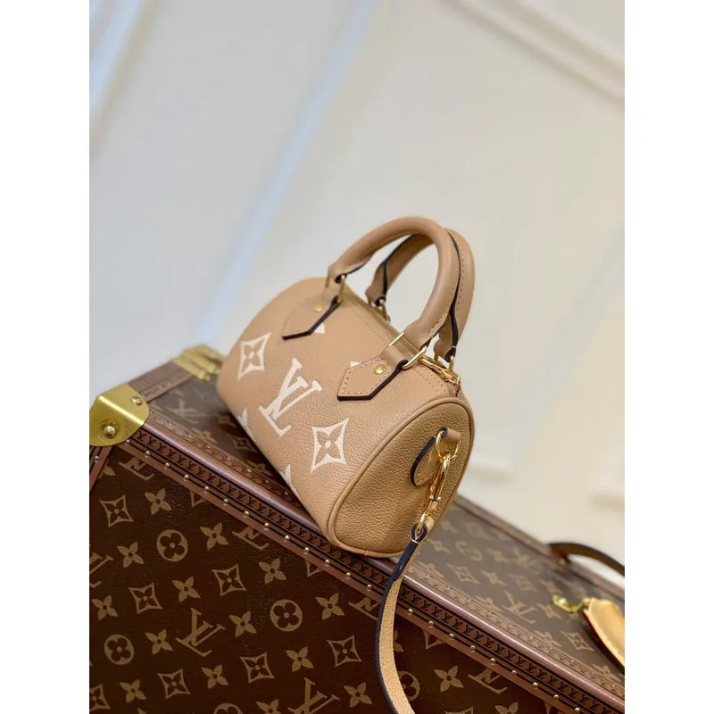 LV M81457 Louis Vuitton Nano Speedy Bag Arizona Beige