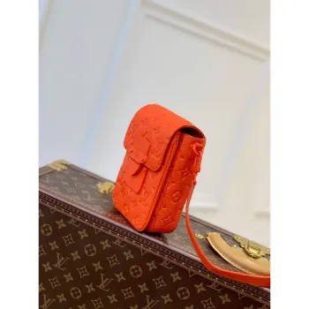 LV M81525 Louis Vuitton S LOCK Vertical Wearable Wallet Orange