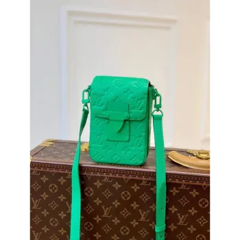 LV M81525 Louis Vuitton S LOCK Vertical Wearable Wallet Minty Green