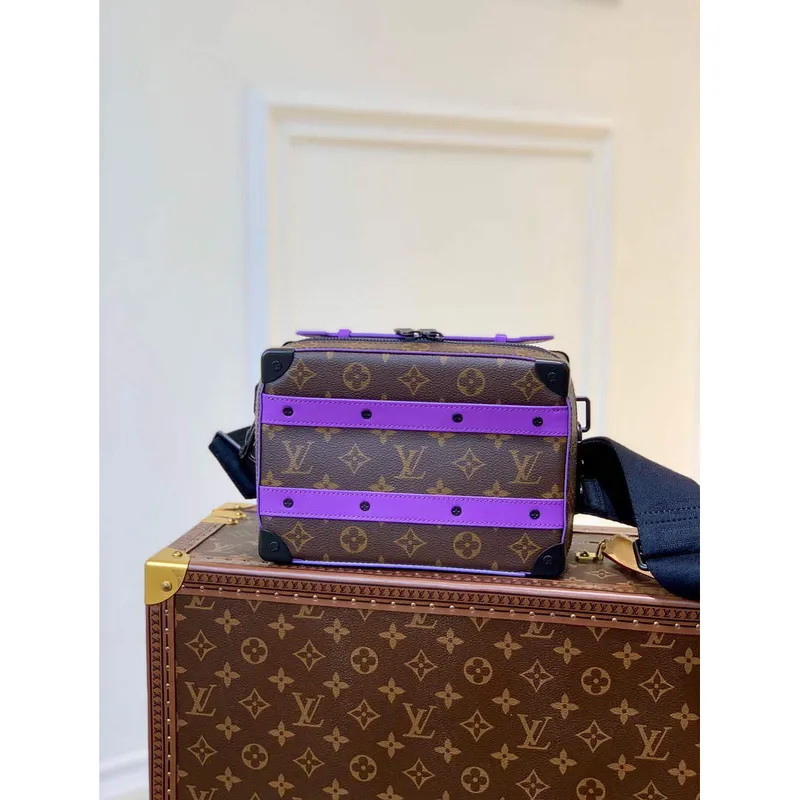 LV M46264 Louis Vuitton Handle Soft Trunk Bag Purple