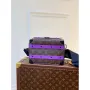 LV M46264 Louis Vuitton Handle Soft Trunk Bag Purple