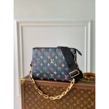 LV M21353 Louis Vuitton Coussin PM Handbag Navy Blue