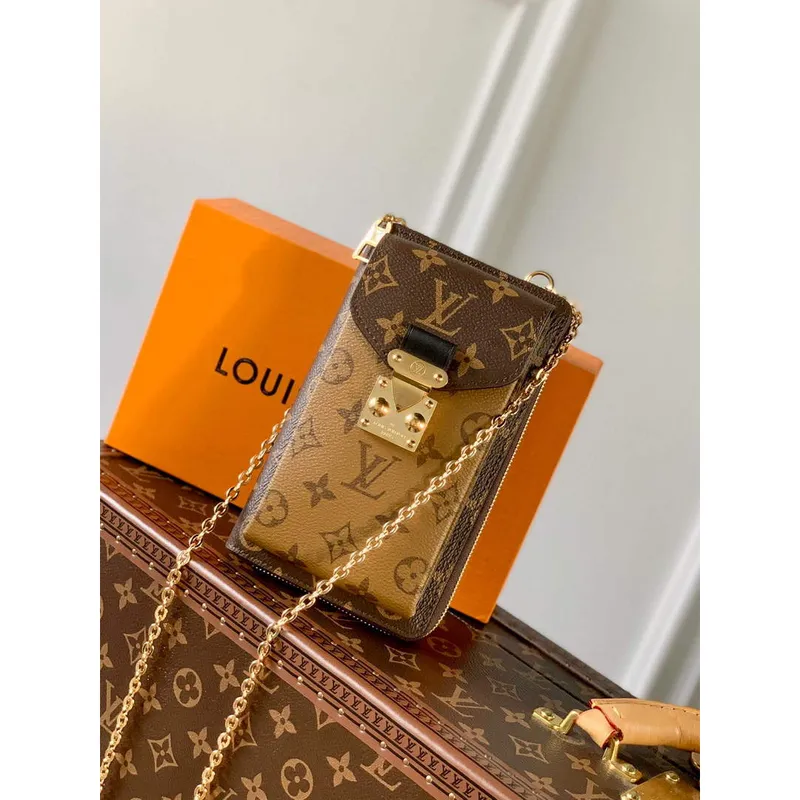 LV M63913 Louis Vuitton Vertical Trunk Pochette Bag