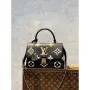 LV M45978 Louis Vuitton Madeleine MM Bicolor Monogram Empreinte Leather Black