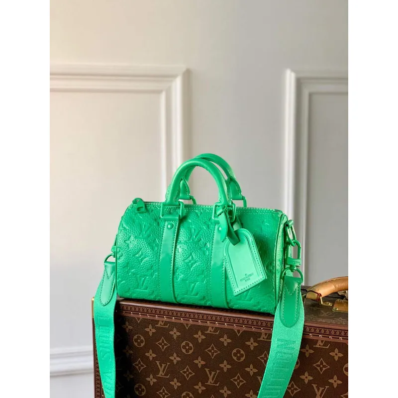 LV M20929 Louis Vuitton Keepall Bandouliere 25 Bag Minty Green