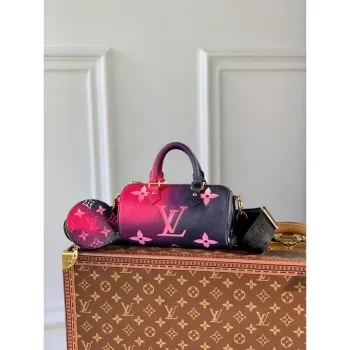 LV M59860 Louis Vuitton Papillon BB Handbag Midnight Fuchsia