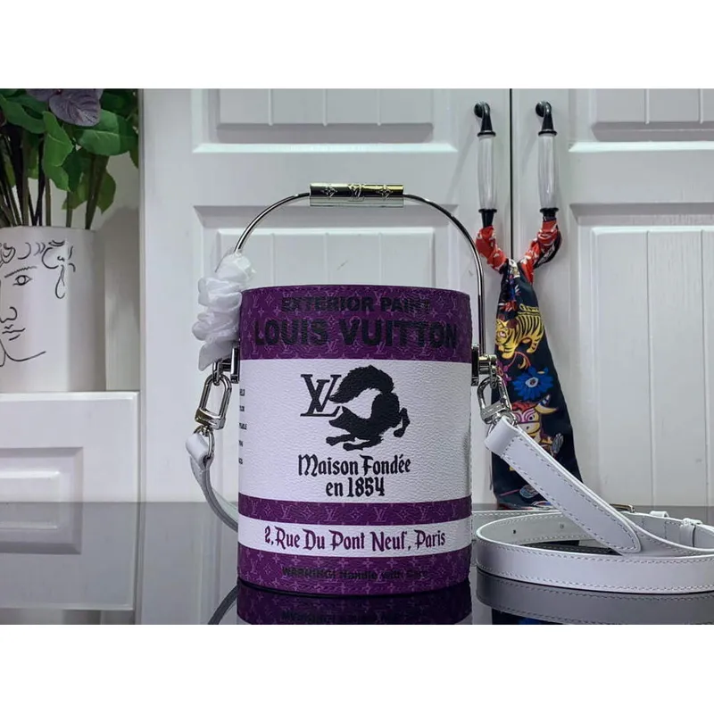 LV M81591 Louis Vuitton LV Paint Can Bag Purple