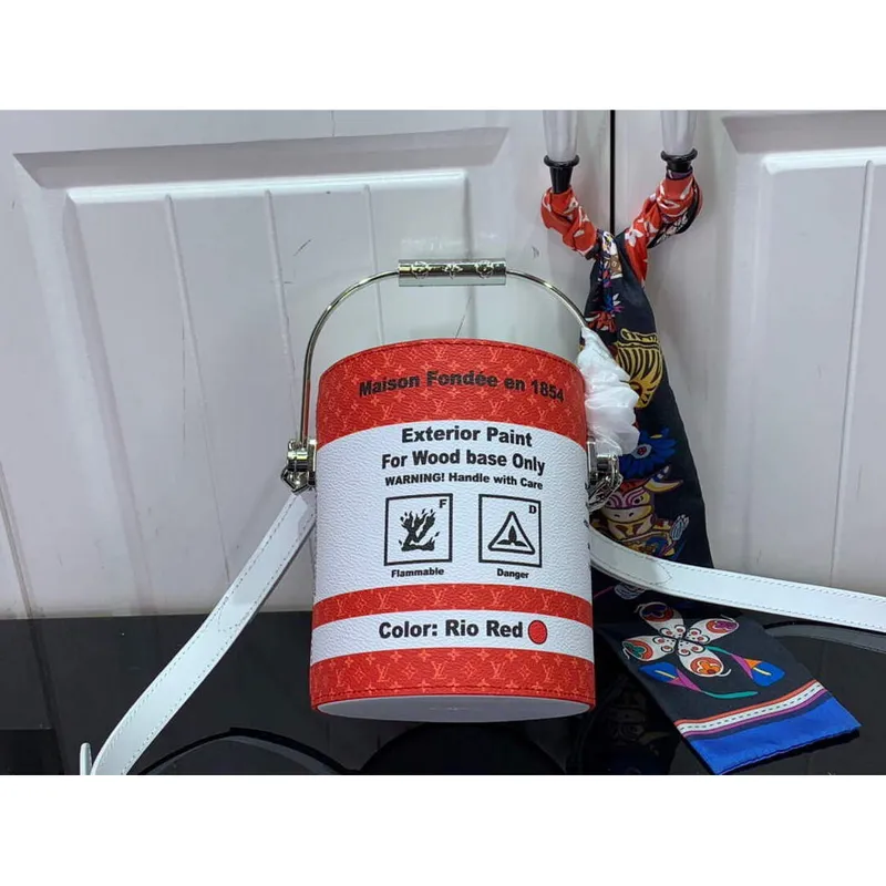 LV M81595 Louis Vuitton LV Paint Can Bag Red