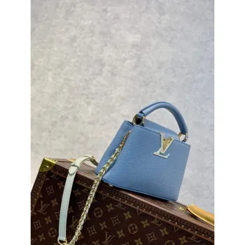 LV M59709 Louis Vuitton Capucines Mini Bag Blue