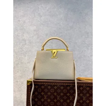LV M59512 Louis Vuitton Capucines BB Bag Crème Beige / Plume Yellow