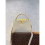 LV M59883 Louis Vuitton Capucines MM Handbag Crème Beige / Plume Yellow