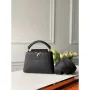 LV M56071 Louis Vuitton Capucines mini Leather Bag Black