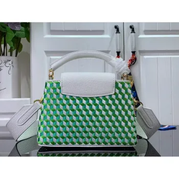 LV M59879 Louis Vuitton capucines mini Bag White Green