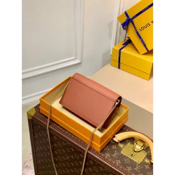 LV M81193 Louis Vuitton Mylockme Chain Pochette Brown