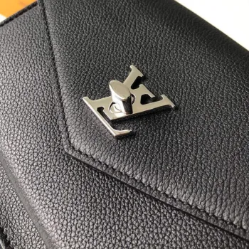 LV M63471 Louis Vuitton Mylockme Chain Pochette Black