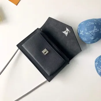 LV M63471 Louis Vuitton Mylockme Chain Pochette Black
