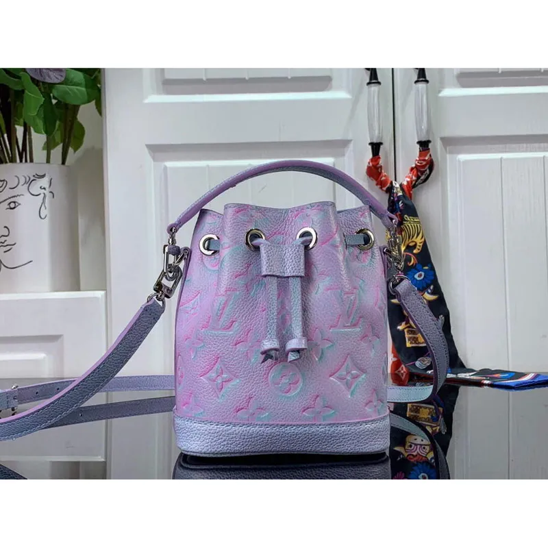 LV M81463 Louis Vuitton NANO NOé Bucket Bag Lilas Purple
