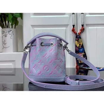 LV M81463 Louis Vuitton NANO NOé Bucket Bag Lilas Purple