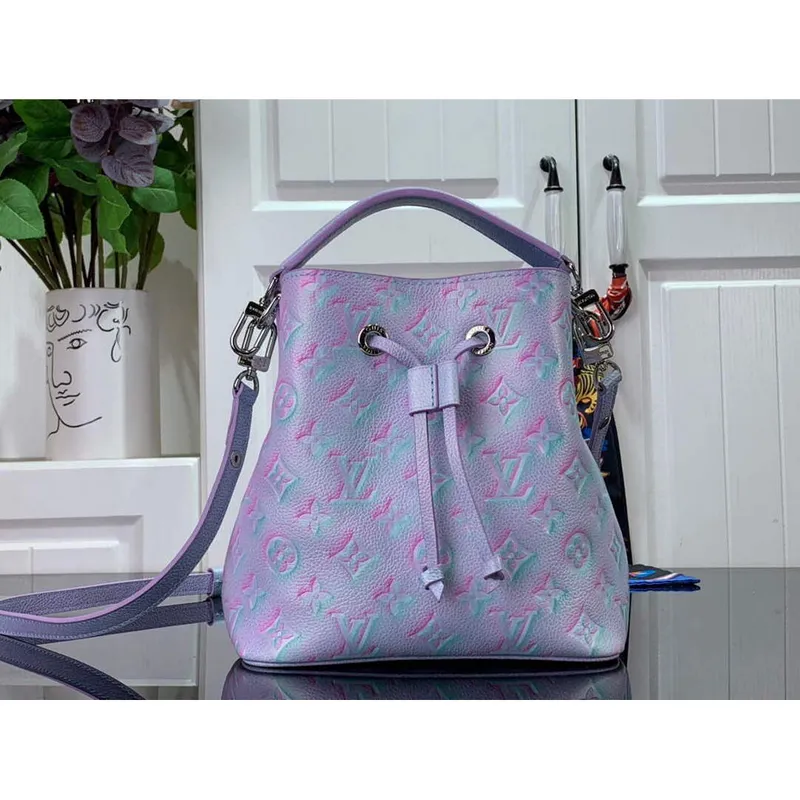 LV M46173 Louis Vuitton NéONOé BB Bucket Bag Lilas Purple