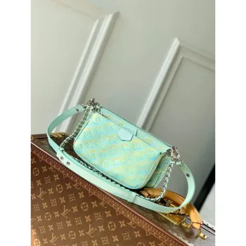 LV M46180 Louis Vuitton Multi Pochette Accessoires Vert d’eau Green