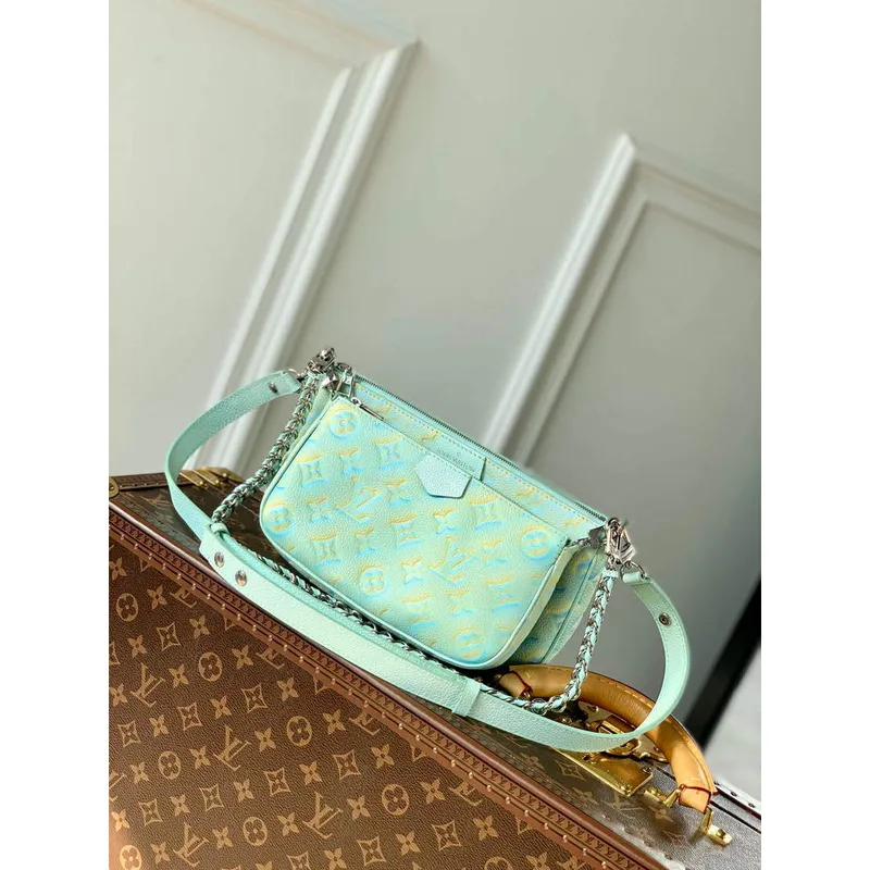 LV M46180 Louis Vuitton Multi Pochette Accessoires Vert d’eau Green