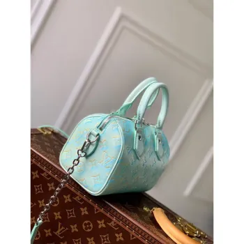 LV M46092 Louis Vuitton Speedy Bandouliere 20 Handbag Vert d’eau Green