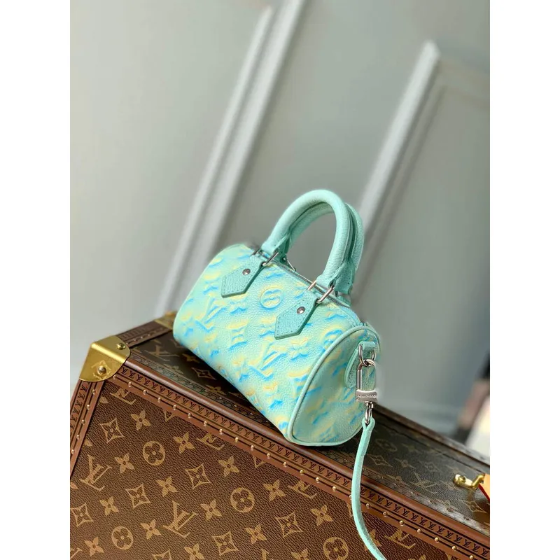 LV M81625 Louis Vuitton Nano Speedy Bag Vert d’eau Green