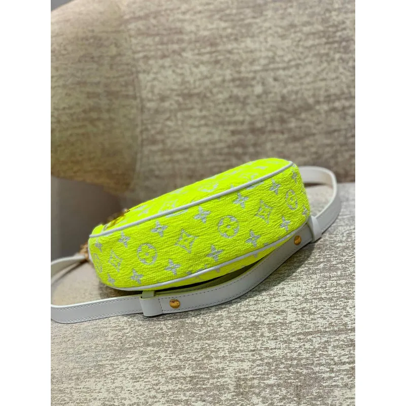LV M81484 Louis Vuitton Loop half moon baguette bag Yellow