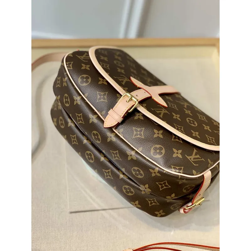 LV M40710 Louis Vuitton Saumur Messenger Monogram Bag